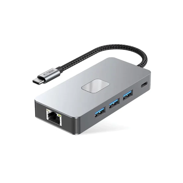 Tech-Protect HB05 HUB 9in1 USB-C + USB2.0 + USB3.0 + HDMI 4K 60HZ + SD / TF + PD100W + RJ45 adapter - grayeng