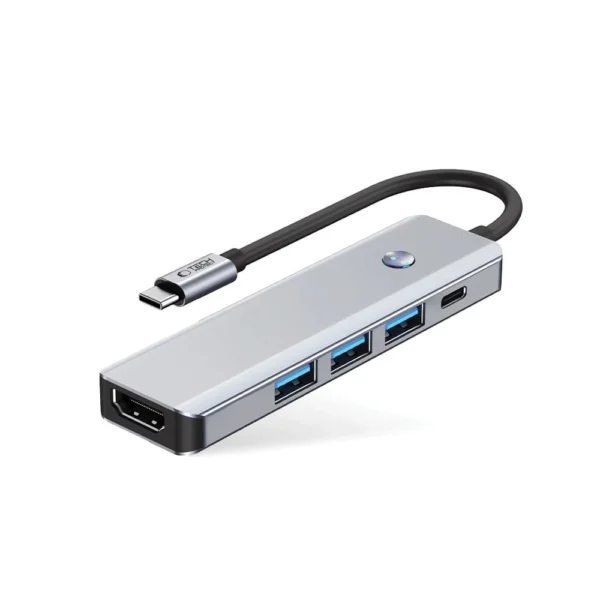 Tech-Protect HB01 HUB Adapter 5in1 USB-C + USB3.0 + HDMI 4K 60Hz + PD100W - grayeng
