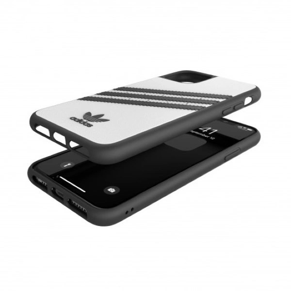 Adidas Moulded Case PU for iPhone 11 Pro Max - White and Blackeng