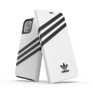 Adidas OR Booklet Case PU for iPhone 12 / 12 Pro 6.1" - white and blackeng