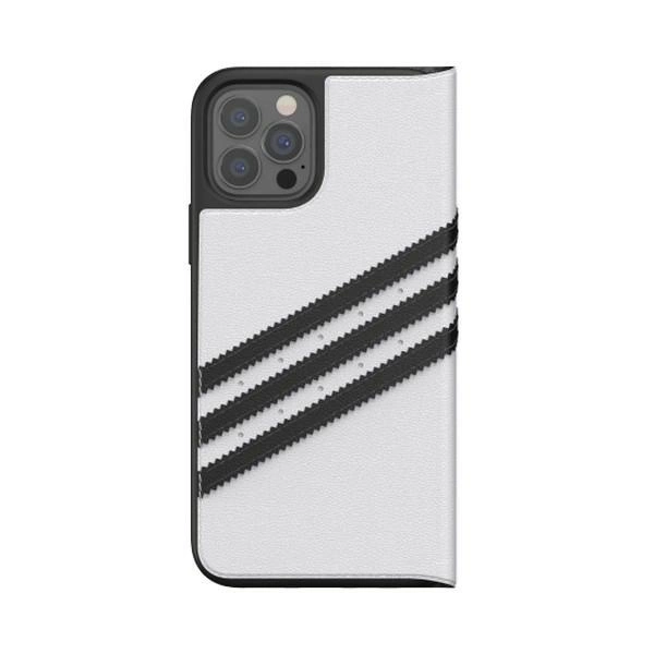 Adidas OR Booklet Case PU for iPhone 12 / 12 Pro 6.1" - white and blackeng