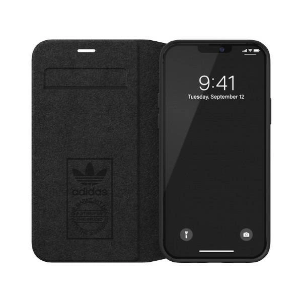 Adidas OR Booklet Case PU for iPhone 12 / 12 Pro 6.1" - white and blackeng