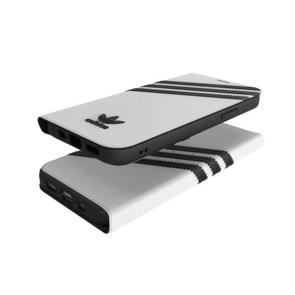 Adidas OR Booklet Case PU for iPhone 12 / 12 Pro 6.1" - white and blackeng