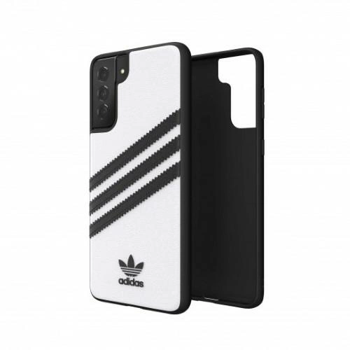 Adidas OR Moudled Case PU for Samsung Galaxy S21+ - White and Blackeng