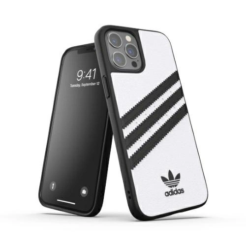 Adidas OR Moulded Case PU for iPhone 12 Pro Max - White/Blackeng