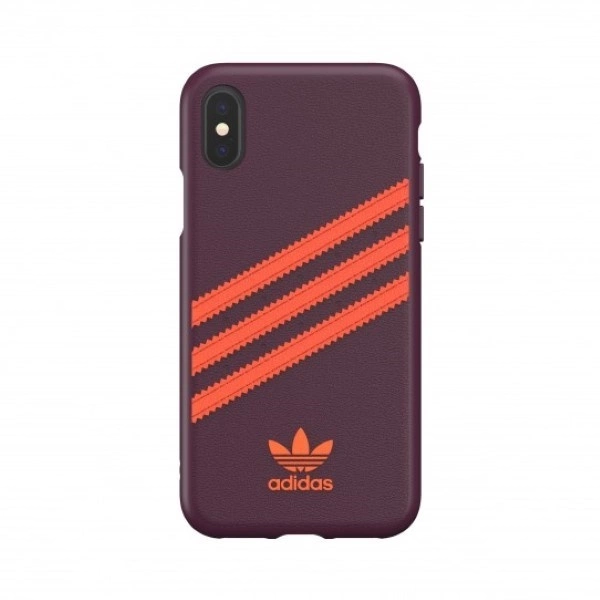 Adidas OR Moulded PU iPhone X/XS Case - Burgundy-Orangeeng