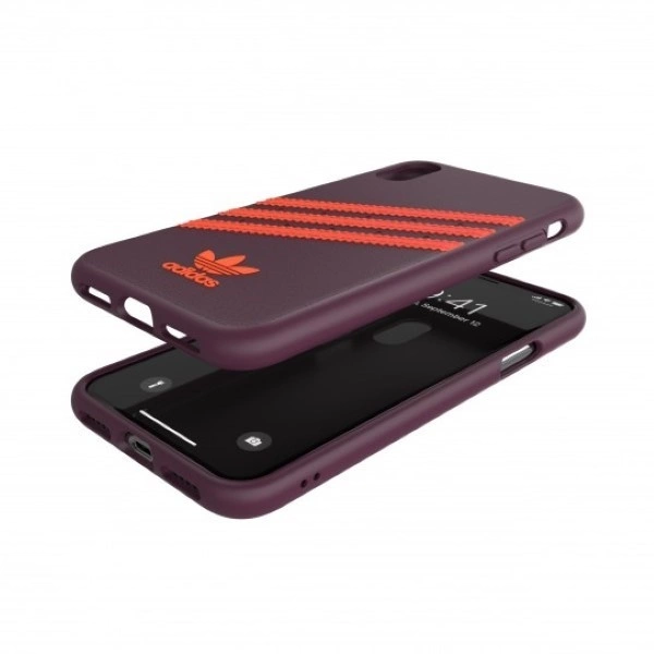 Adidas OR Moulded PU iPhone X/XS Case - Burgundy-Orangeeng