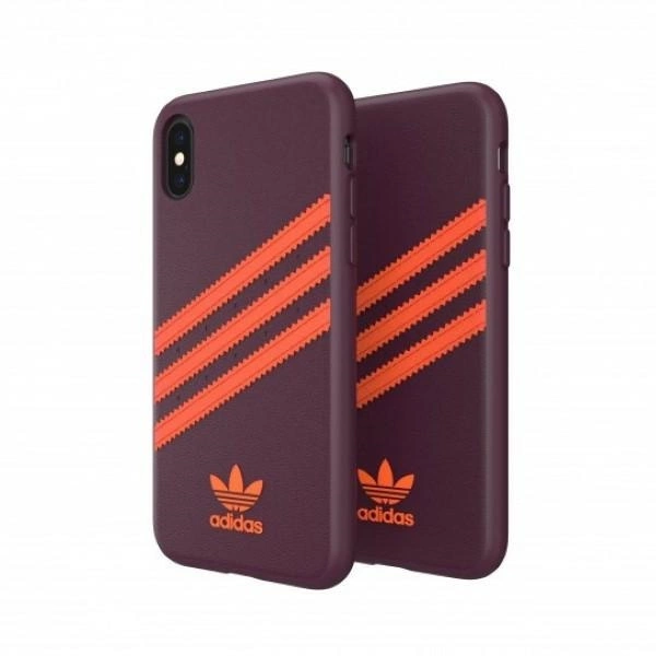 Adidas OR Moulded PU iPhone X/XS Case - Burgundy-Orangeeng