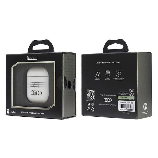 Audi IML Geometric Pattern Case for AirPods 1 / 2 - Whiteeng
