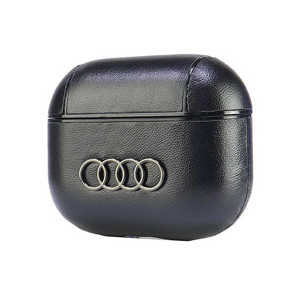 Audi Leather Big Logo Case for AirPods 3 - Blackeng