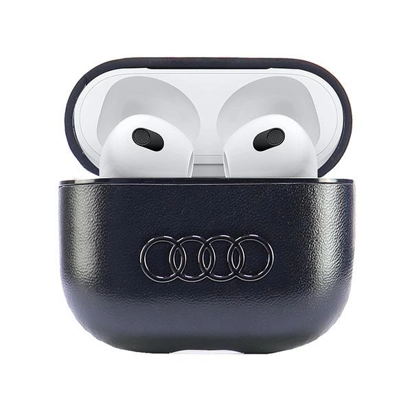 Audi Leather Big Logo Case for AirPods 3 - Blackeng