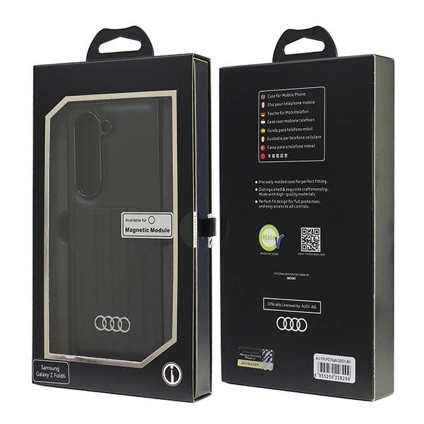 Audi Synthetic Leather MagSafe Case for Samsung Galaxy Z Fold 6 - Blackeng