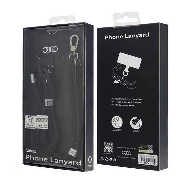 Audi Crossbody Universal Leash 120cm x 10mm - Blackeng