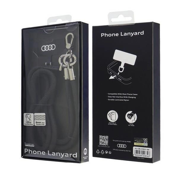 Audi Crossbody Leash Universal 120cm x 6mm - Blackeng