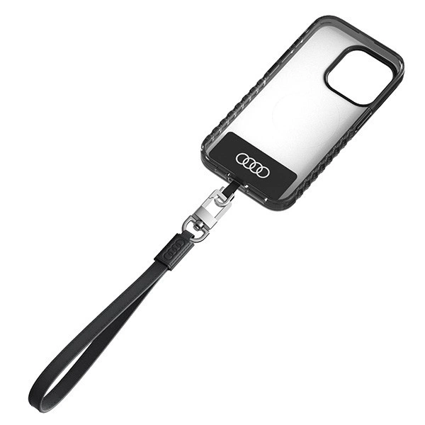 Audi Crossbody Leather Universal Lanyard 28cm x 10mm - Blackeng