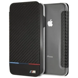 BMW Carbon Tricolor Stripe iPhone XS Max Case - Blackeng