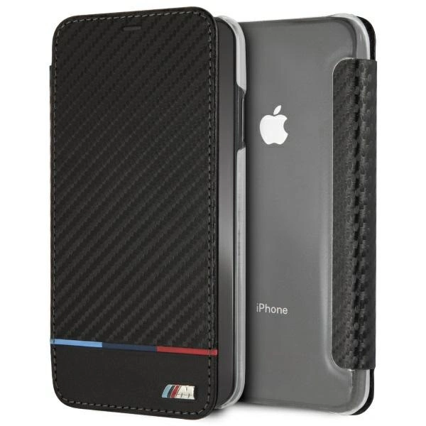 BMW Carbon Tricolor Stripe iPhone XS Max Case - Blackeng