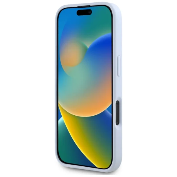 Guess Grained Big 4G Logo Small Classic Logo case for iPhone 16 - blueeng