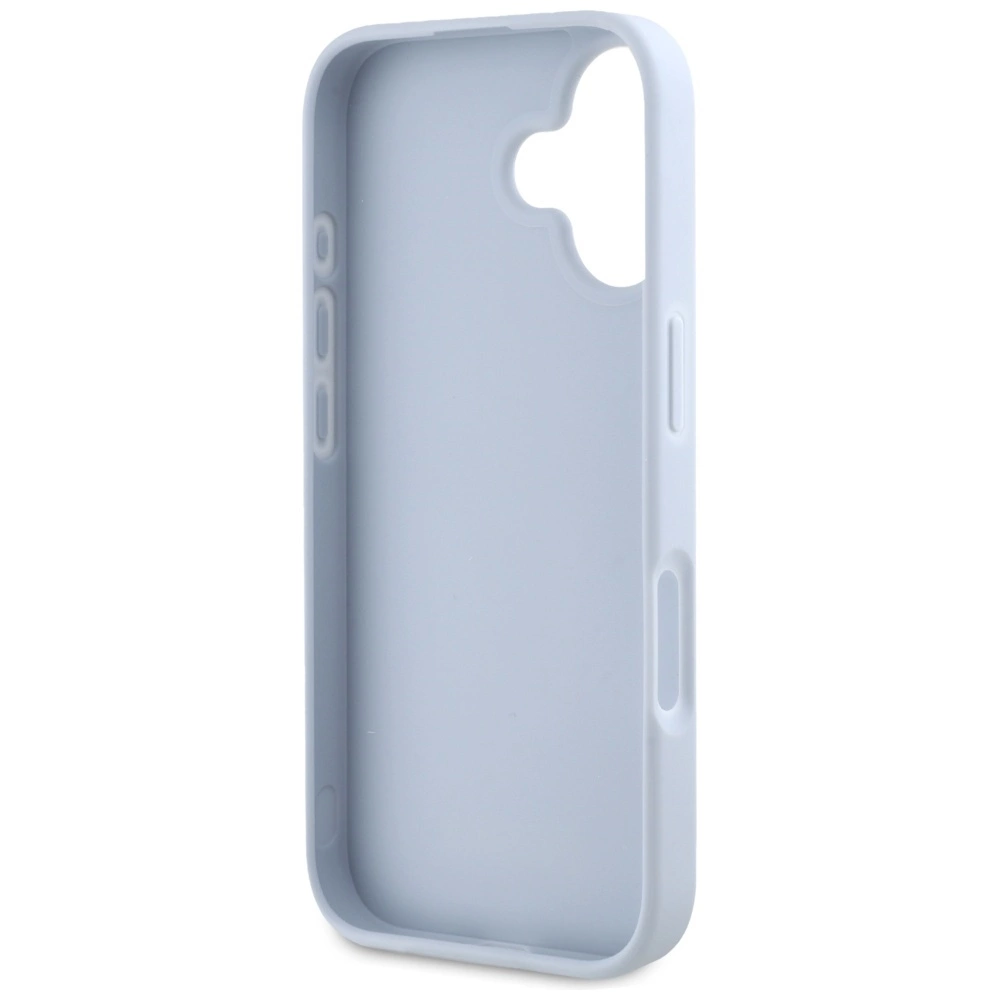 Guess Grained Big 4G Logo Small Classic Logo case for iPhone 16 - blueeng