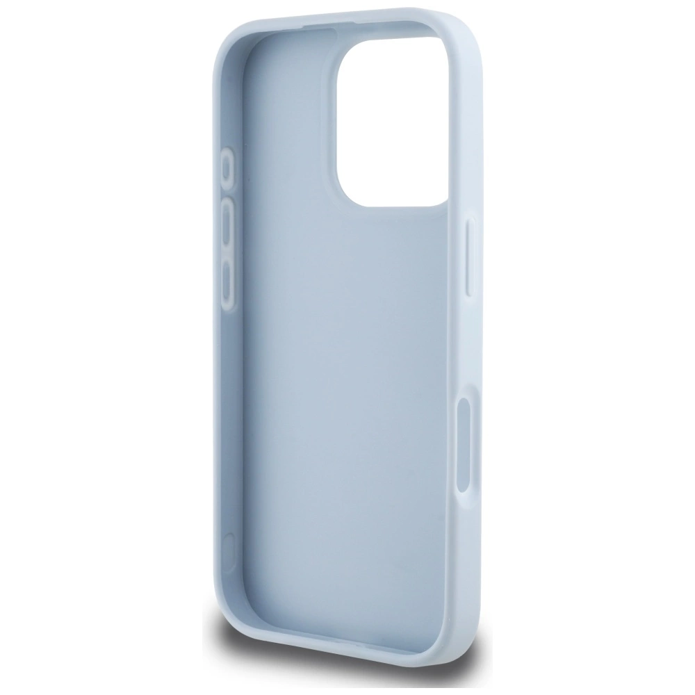Guess Grained Big 4G Logo Small Classic Logo case for iPhone 16 Pro Max - blueeng