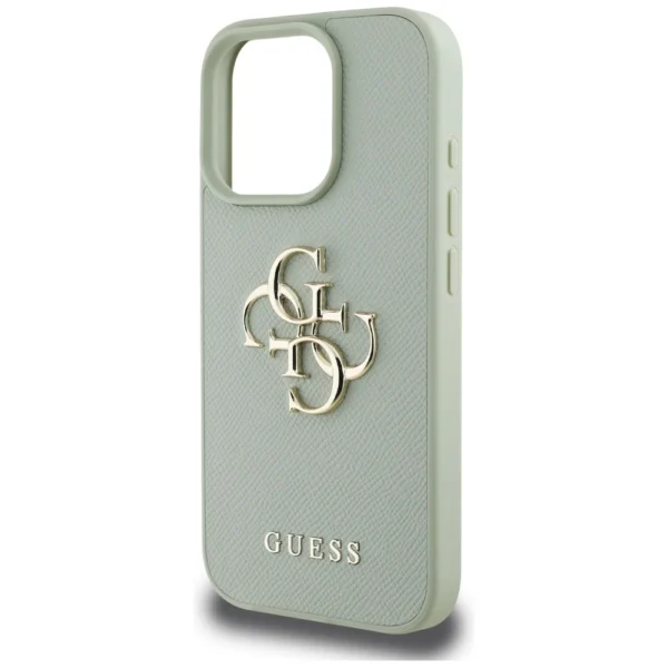 Guess Grained Big 4G Logo Small Classic Logo case for iPhone 16 Pro - greeneng