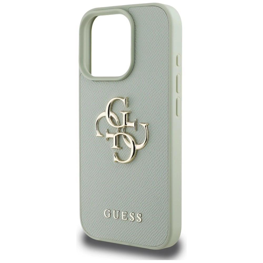 Guess Grained Big 4G Logo Small Classic Logo case for iPhone 16 Pro - greeneng