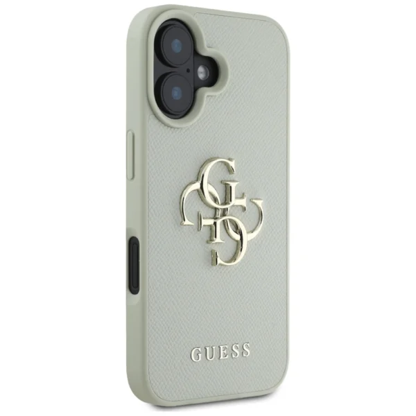 Guess Grained Big 4G Logo Small Classic Logo case for iPhone 16 - greeneng