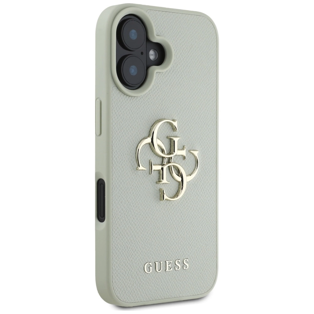 Guess Grained Big 4G Logo Small Classic Logo case for iPhone 16 - greeneng