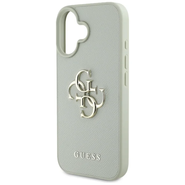 Guess Grained Big 4G Logo Small Classic Logo case for iPhone 16 - greeneng