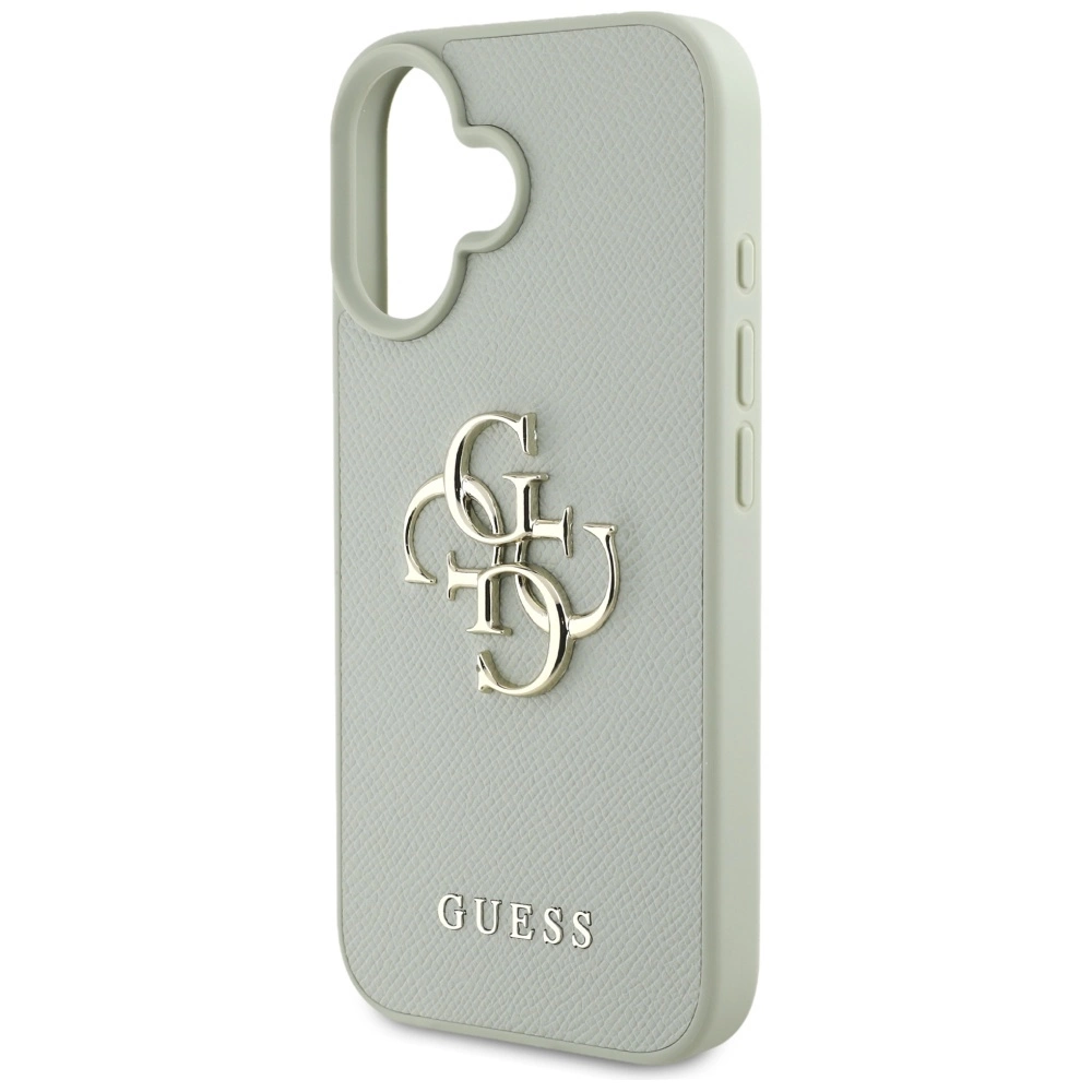 Guess Grained Big 4G Logo Small Classic Logo case for iPhone 16 - greeneng