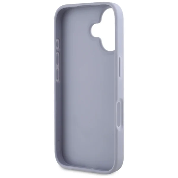 Guess Hot Stamp 4G Pattern Triangle Metal Logo iPhone 16 Case - Purpleeng