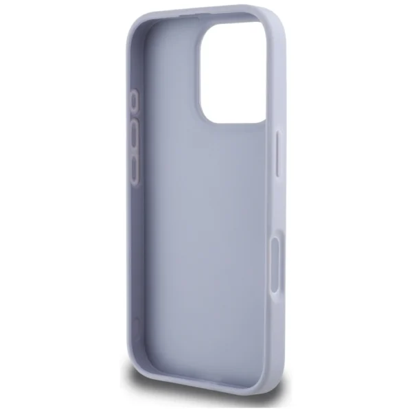 Guess Hot Stamp 4G Pattern Triangle Metal Logo iPhone 16 Pro Max Case - Purpleeng