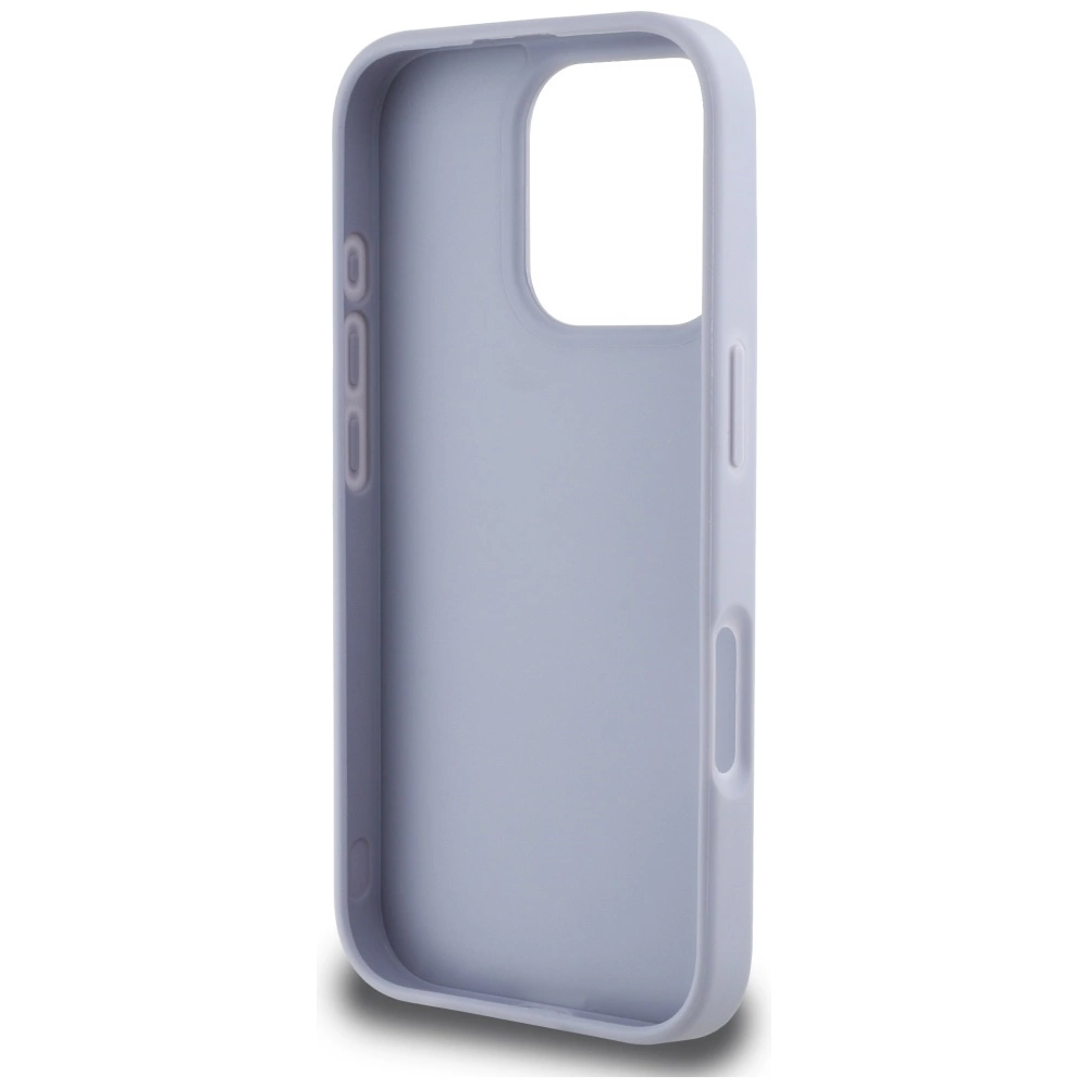 Guess Hot Stamp 4G Pattern Triangle Metal Logo iPhone 16 Pro Max Case - Purpleeng