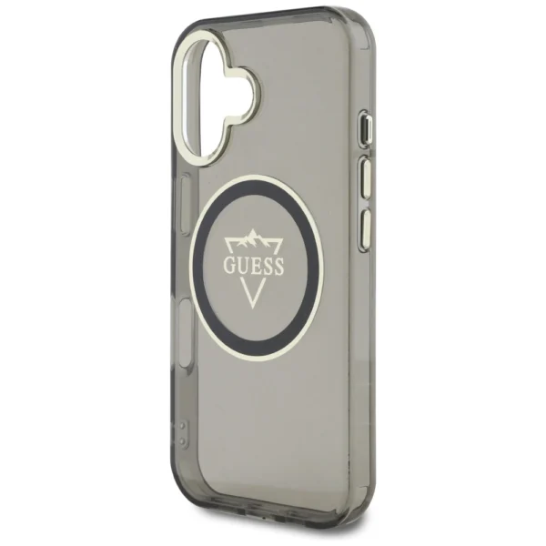 Guess IML Metal Mountain Logo MagSafe case for iPhone 16 - blackeng