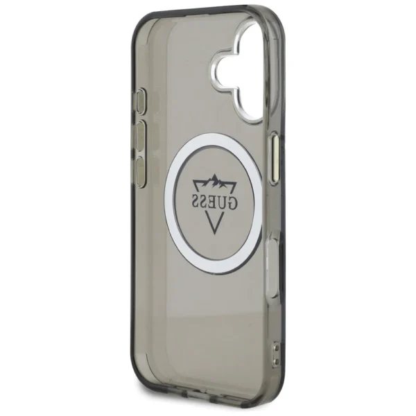 Guess IML Metal Mountain Logo MagSafe case for iPhone 16 - blackeng