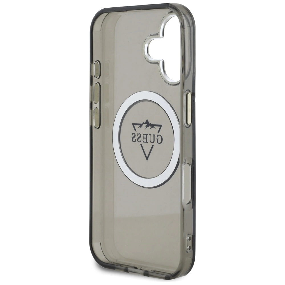 Guess IML Metal Mountain Logo MagSafe case for iPhone 16 - blackeng