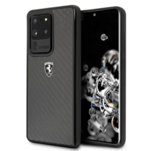 Ferrari Carbon Heritage Case for Samsung Galaxy S20 Ultra - Blackeng
