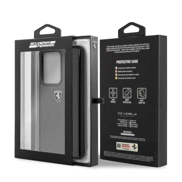 Ferrari Carbon Heritage Case for Samsung Galaxy S20 Ultra - Blackeng