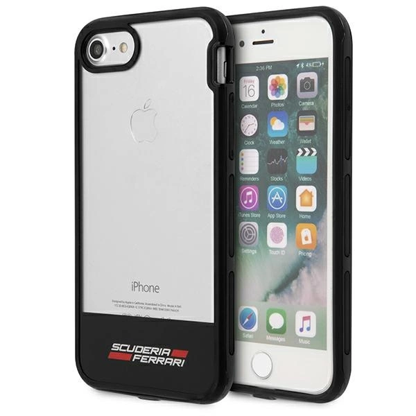 Ferrari Racing Shield Case for iPhone 7 / 8 / SE 2020 / SE 2022 - Semi-Transparenteng