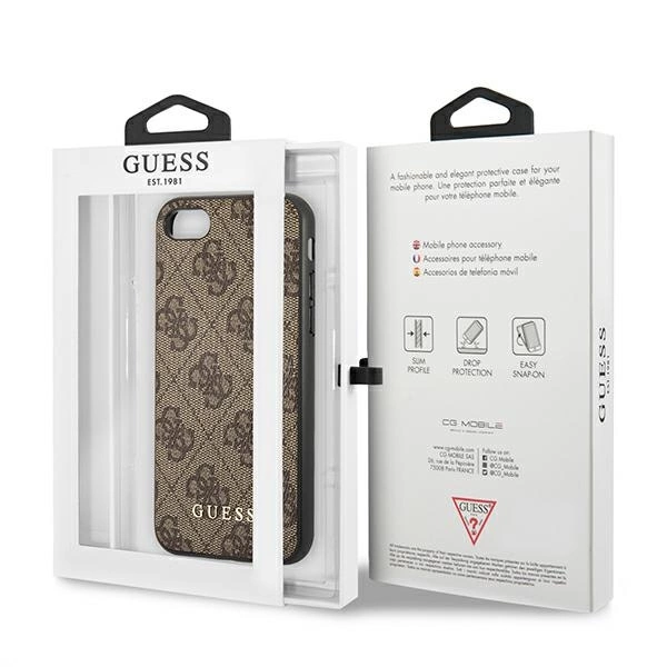 Guess 4G Metal Gold Logo Case for iPhone SE 2022 / 2020 / 7 / 8 - Browneng