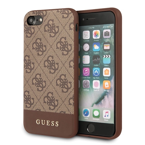 Guess 4G Stripe Collection case for iPhone 7 / 8 / SE 2020 / SE 2022 - browneng