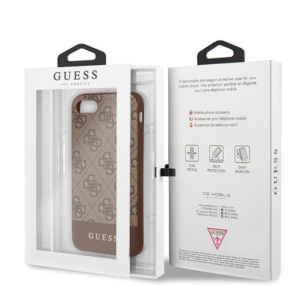 Guess 4G Stripe Collection case for iPhone 7 / 8 / SE 2020 / SE 2022 - browneng