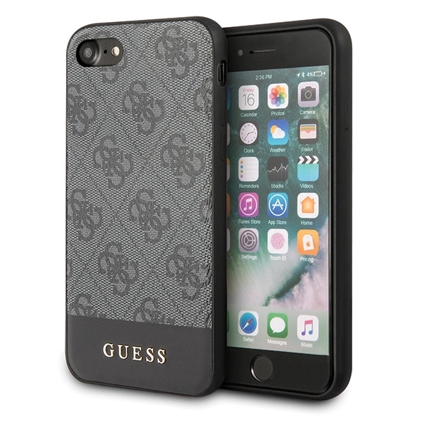 Guess 4G Stripe Collection case for iPhone 7 / 8 / SE 2020 / SE 2022 - grayeng