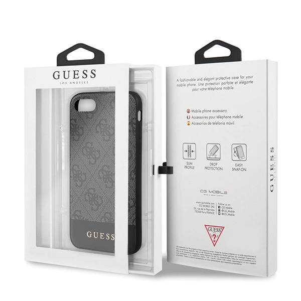 Guess 4G Stripe Collection case for iPhone 7 / 8 / SE 2020 / SE 2022 - grayeng