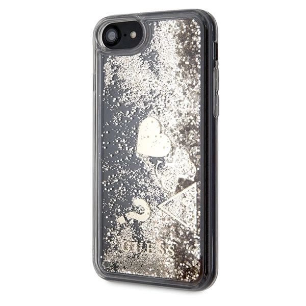 Guess Glitter Hearts Case for iPhone 7 / 8 / SE 2020 / SE 2022 - Goldeng