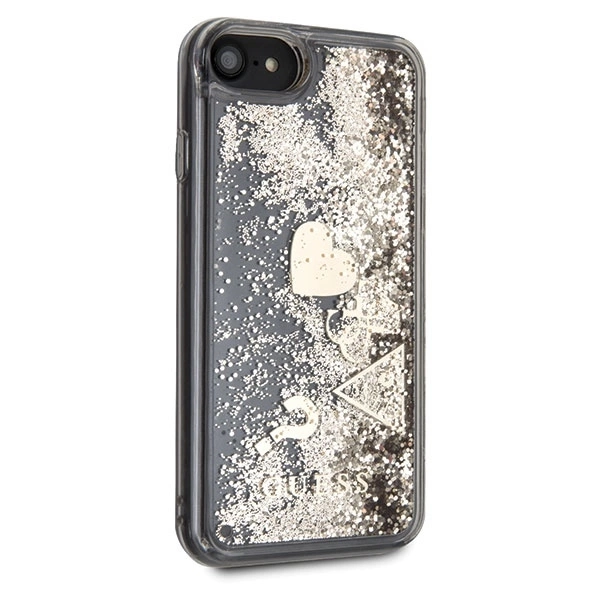 Guess Glitter Hearts Case for iPhone 7 / 8 / SE 2020 / SE 2022 - Goldeng