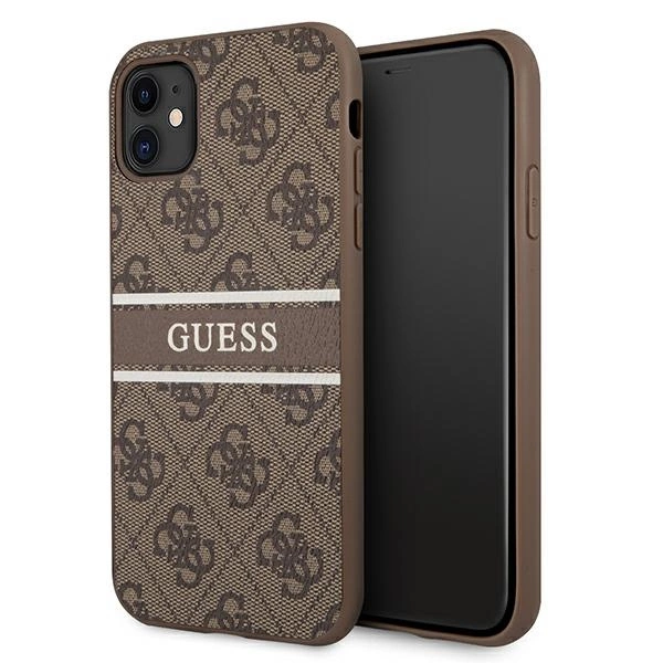 Guess 4G Stripe case for iPhone 11 / Xr 6.1" - browneng
