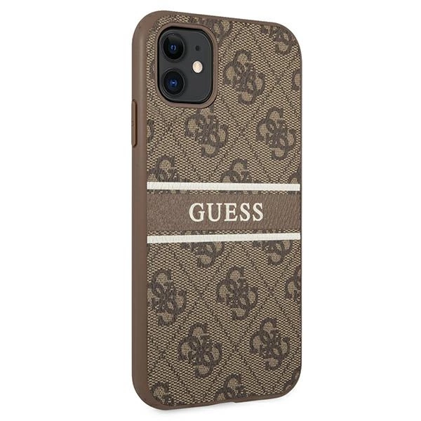 Guess 4G Stripe case for iPhone 11 / Xr 6.1" - browneng