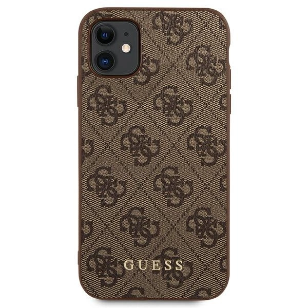 Guess 4G Metal Gold Logo Case for iPhone 11 / Xr 6.1" - Browneng