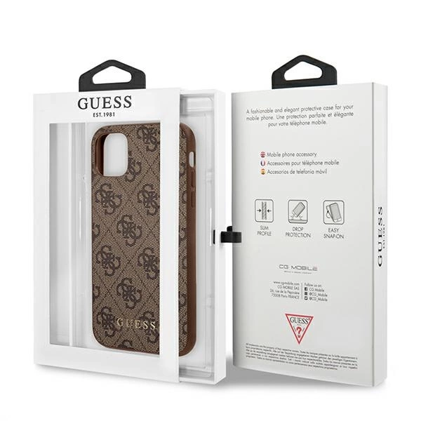 Guess 4G Metal Gold Logo Case for iPhone 11 / Xr 6.1" - Browneng
